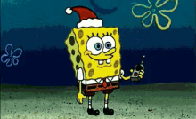 Spongebob Welcomes Santa GIF - Santa Santa Claus Christmas Eve GIFs