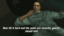 Gtagif Gta One Liners GIF - Gtagif Gta One Liners Now Hit It Hard And The Punk Ass Security Guards Should Bail GIFs