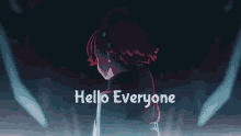 a robot says hello everyone in front of it