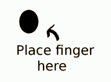place finger here ouch poke