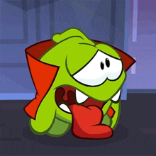 Exhausted Om Nom GIF - Exhausted Om Nom Om Nom Stories GIFs
