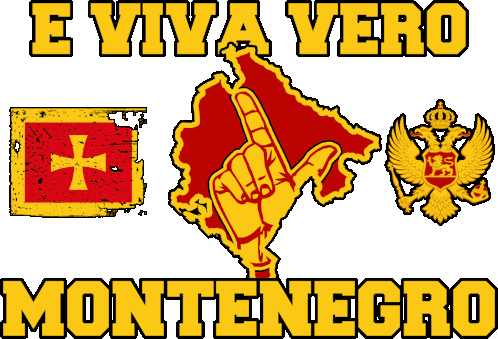 E Viva Montenegro Crnogorci Sticker - E Viva Montenegro Crnogorci Crna Gora Stickers