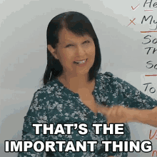 Thats The Important Thing Rebecca GIF - Thats The Important Thing Rebecca Engvid GIFs