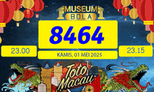 a sign that says museum bola with a dragon on it