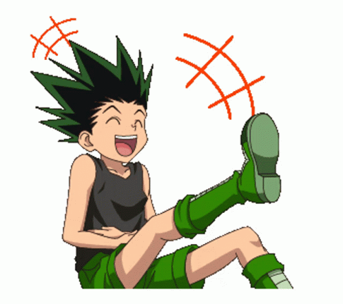 Gon Gon Laughing Sticker Gon Gon Laughing Hxh Discover Share Gifs