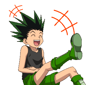 Gon Gon Laughing Sticker - Gon Gon Laughing Hxh Stickers