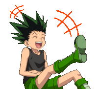 Gon Gon Laughing Sticker - Gon Gon Laughing Hxh Stickers