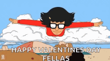 Tina Belcher Flying GIF - Tina Belcher Flying Happy Valentines Day GIFs