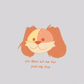 a cartoon drawing of a dog with a sun necklace