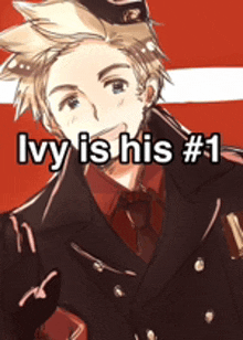 a picture of a man with the words ivy is his # 1 on the bottom
