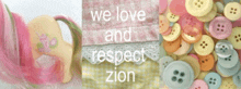 a collage of pictures with the words we love and respect zion on the bottom