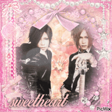 a picture of two men with the words sweetheart written on the bottom