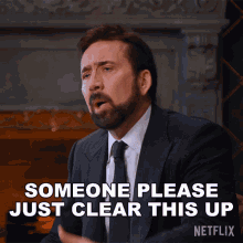 Someone Please Just Clear This Up Nicolas Cage GIF - Someone Please Just Clear This Up Nicolas Cage History Of Swear Words GIFs
