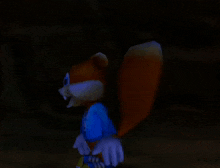 a squirrel with a speech bubble that says eh oh what do you want