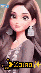 a picture of a girl with the name zaiaa on the bottom