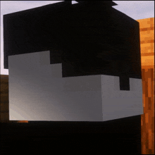 a black and white block with a white stripe on the bottom