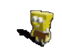 a blurry picture of a spongebob squarepants character