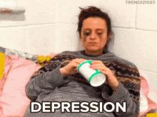 Depression Depressed GIF - Depression Depressed Eating Ice Cream GIFs