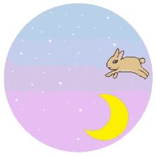 bunny jumping moon asthetic crescent moon