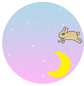 Bunny Jumping Sticker - Bunny Jumping Moon Stickers