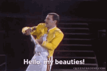 Hello My Beauties GIF - Hello My Beauties Freddie Mercury GIFs
