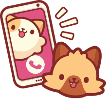 piffle cat kawaii cute phone call