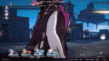 a screenshot of a video game shows a character named stellaron hunter kafka