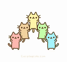 Rainbow Cats Jump GIF - Rainbow Cats Jump Jumping GIFs