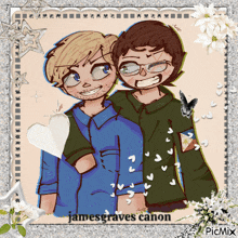 a picture of two boys with the name jamesgraves canon in the corner