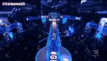 an aerial view of a stage with the hashtag # gf16 on it