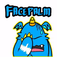 blue facepalm