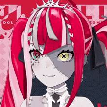 a girl with a crown on her head and the word idol on the bottom right