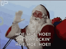Hoe Hoe Hoe Santa GIF - Hoe Hoe Hoe Santa Waving GIFs