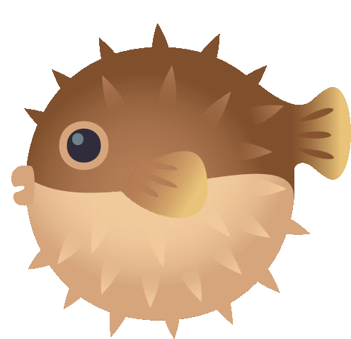 Blowfish Nature Sticker
