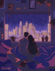 couple raining cuddle sweet in love