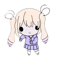 a cartoon drawing of a girl with pigtails