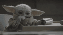 Baby Yoda The Mandalorian GIF - Baby Yoda The Mandalorian Baby Yoda Eat GIFs