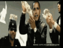 Obama Throwing Money GIF