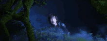 hiccup from how to train your dragon is peeking out from behind a tree