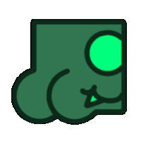 a green square with a green circle in the center