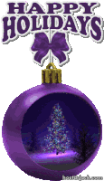 Purple Christmas Sticker