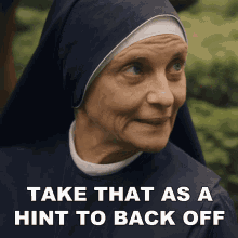 Take That As A Hint To Back Off Sister Lisa GIF - Take That As A Hint To Back Off Sister Lisa Blood And Treasure GIFs