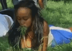 Grass GIF - Girl Eating Grass GIFs