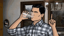 Archer Drinking GIF