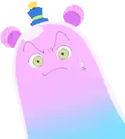 a cartoon drawing of a pig with a top hat on