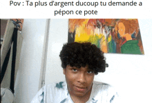 a picture of a man with a caption that says pov