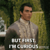 But First Im Curious What Are You Doing Young King George GIF - But First Im Curious What Are You Doing Young King George Queen Charlotte A Bridgerton Story GIFs