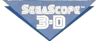 a blue and white logo for segascope 3 d