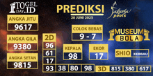 a poster for prediksi jakarta pools on june 20 2025