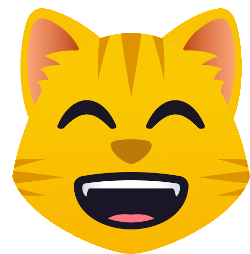 Grinning Cat With Smiling Eyes People Sticker